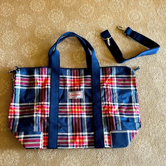 New Cath Kidston Plaid Foldable Tote - Picture 1 of 9